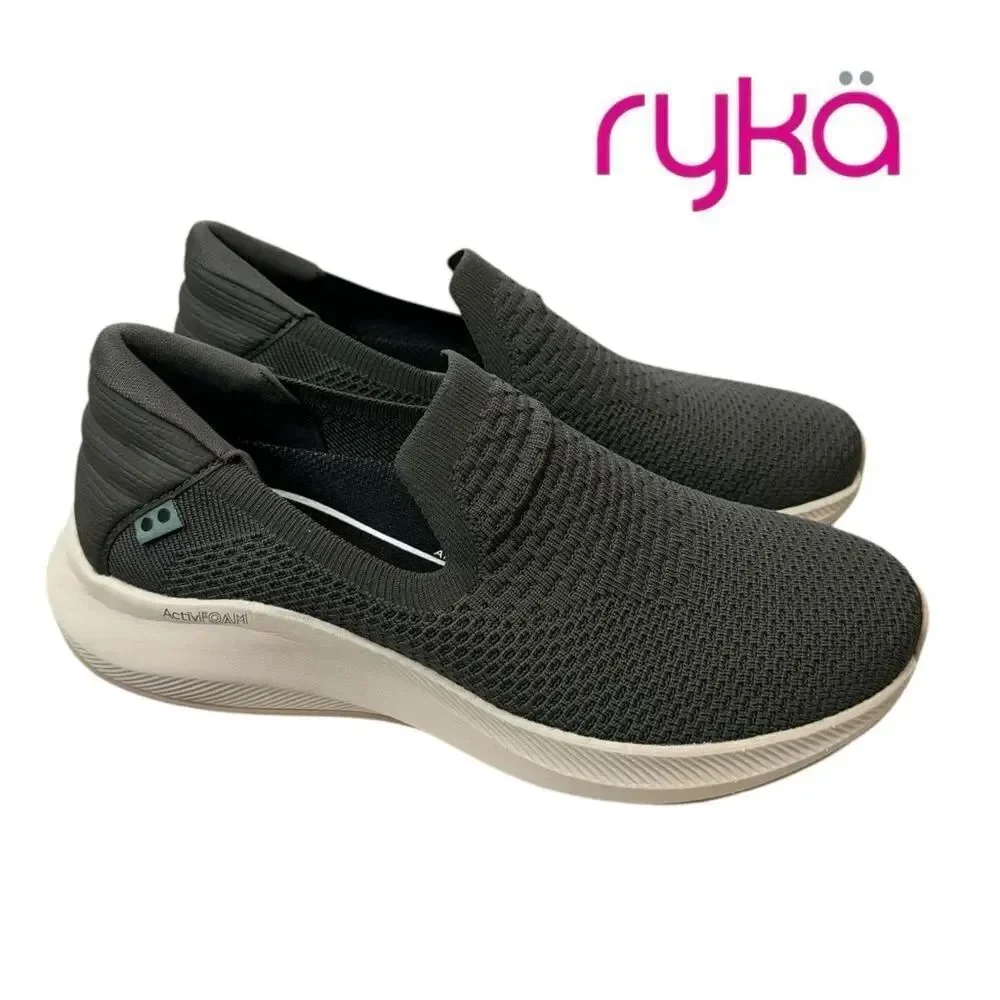 New Ryka Women's Fling Slip-on Grey Sneakers 8